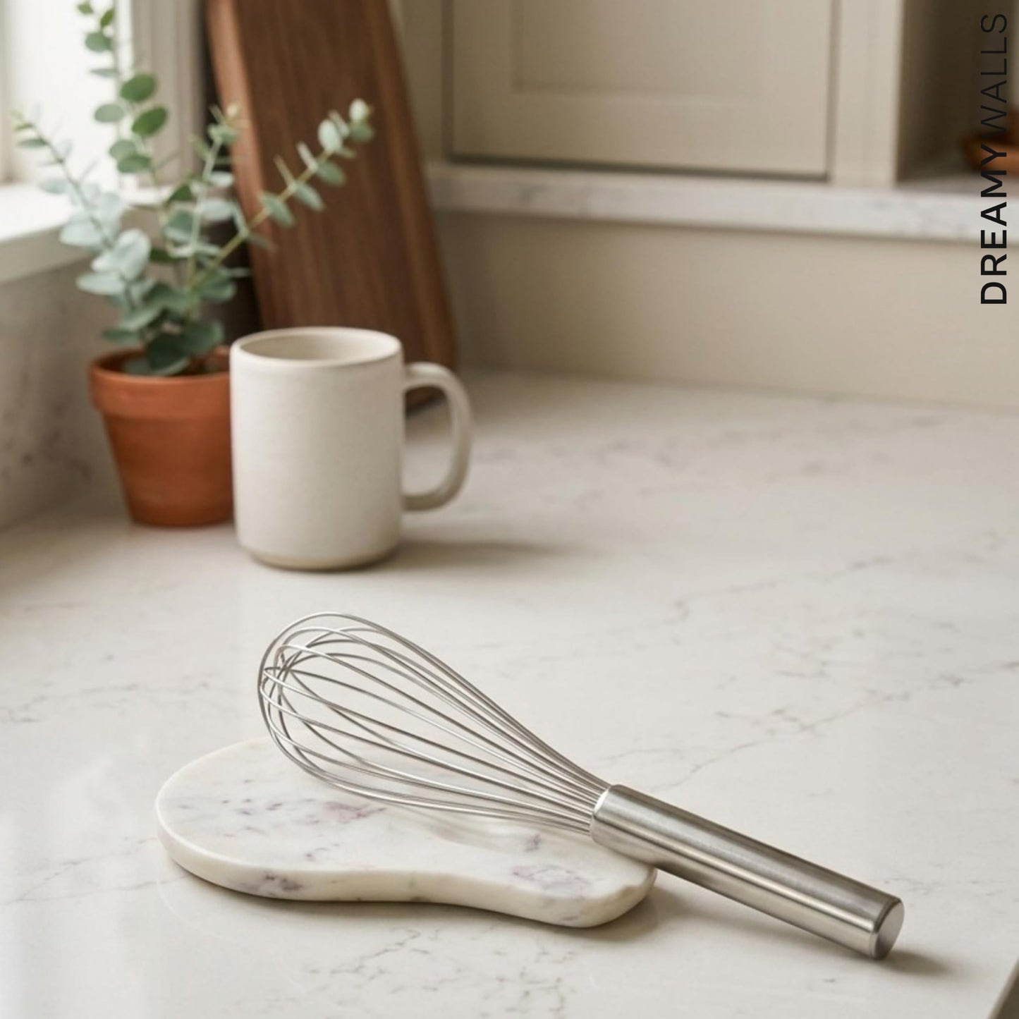 Dreamy Walls Marble Spoon Rest –Kitchen Utensil Holder, Heat-Resistant & Non-Slip Base – Marble Accessory for Stove Top & Countertop, Elegant Gift