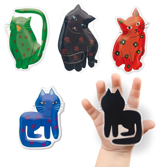 Cute Cat Fridge Magnets – Set of 4 Acrylic Refrigerator Magnets with Epoxy Domed Surface – Playful Cartoon Pet Designs with Strong Hold – Gift for Kids, Animal Lovers, Locker & Kitchen Decor