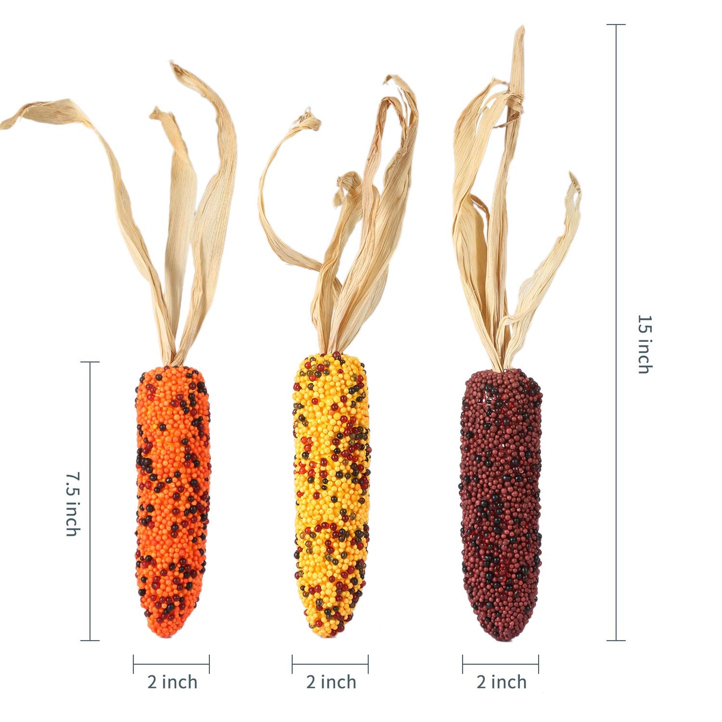 iWEDN Fake Corn Ornament India Corn Design Decoration Pack of 6