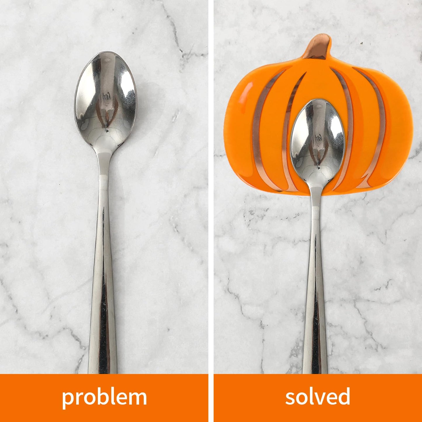 JarThenaAMCS 4 Pcs Fall Spoon Rest Pumpkin Shaped Ceramic Spoon Holder Sauce Dishes 2.7 Inch Ceramic Coffee Spoons Holder for Autumn Coffee Stirrer Teaspoon Bar Accessories Kitchen Office Decor