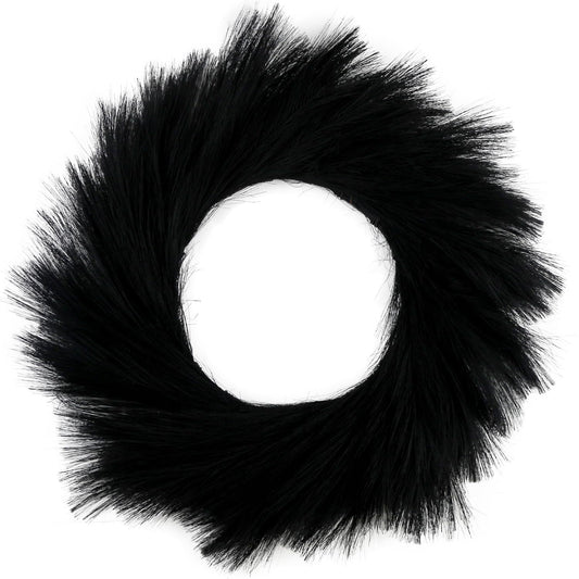 ASUNFO Pampas Grass Wreath 24 Inch Farmhouse Artificial Boho Black Wreath Halloween for Front Door All Seasons Wall Home Wedding Decor
