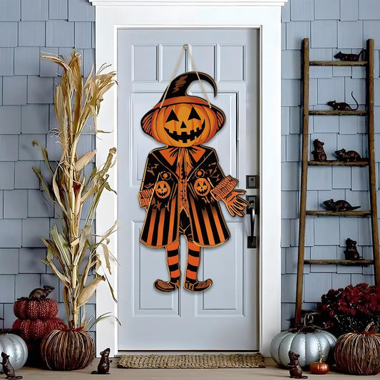 Vintage Halloween Decor Wood Door Decorations
