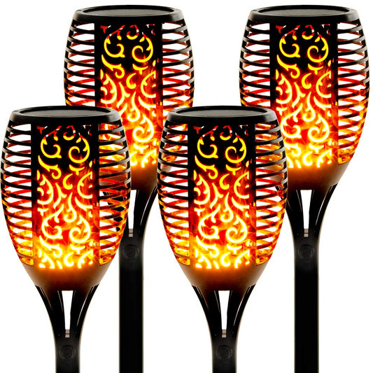 Walensee Solar Lights Outdoor with Flickering Flame,96 LED Solar Torch Lights Waterproof,43" Tall Super Larger Size Torches for Outside Garden Patio Yard Pathway, 4 Pack