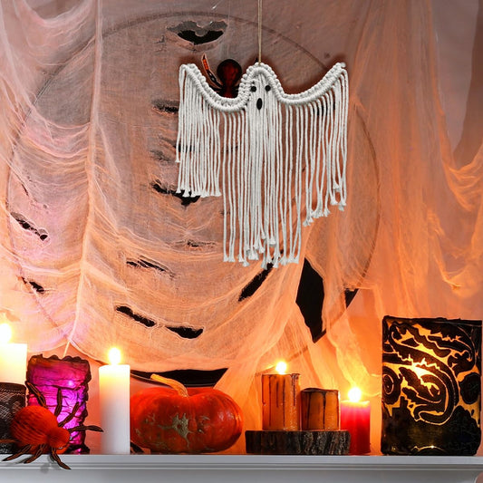 Runtoo Halloween Hanging Ghost, Cute Flying White Hanging Ghost 14" Decoration for Front Yard Patio Lawn Garden Party Holiday Decor Indoor Outdoor