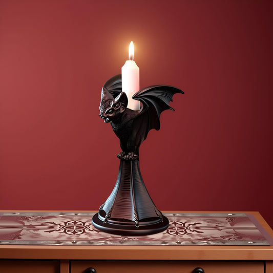 Gothic Decor Bat Halloween Candle Holder for Home-Goth Gift Candle Sticks Holder (Bat)