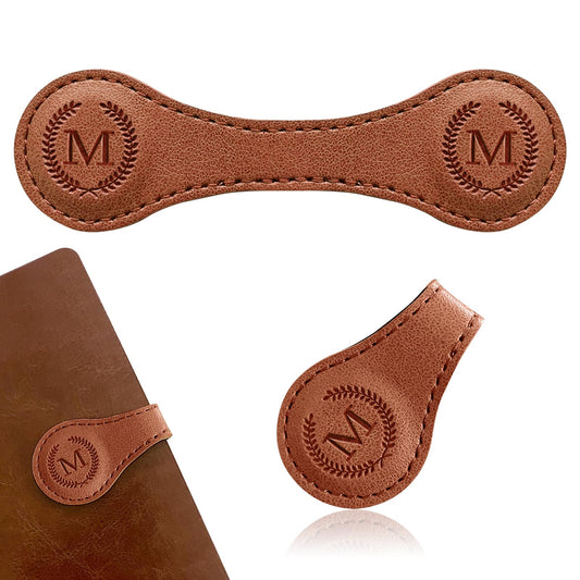 Handmade Personalized Leather Magnetic Bookmark - Custom Initial Letter Design with 26 Alphabet Choices - Durable Bookmark for Readers, Book Lovers, Women & Kids