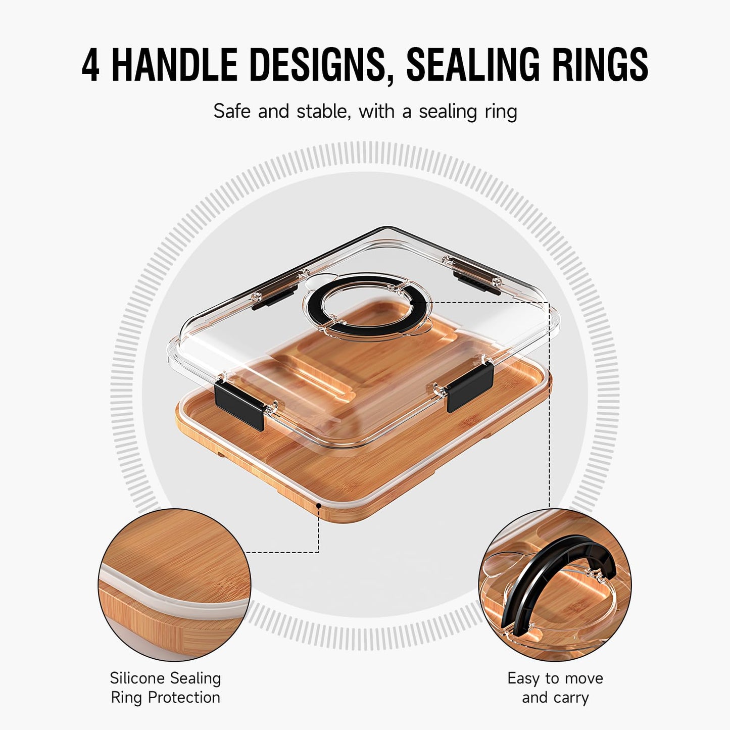 Renmxj Portable Charcuterie Boards with Lid, Cheese, Veggie & Snack Tray
