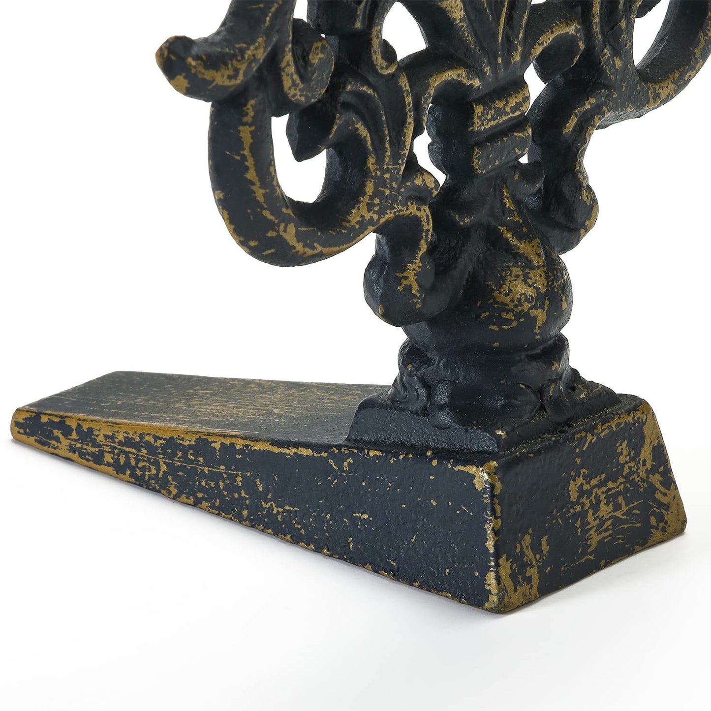 WEMPOLU Art Nouveau Door Stopper Wedge for Bottom of Door, Decorative Cast Iron Floor Door Stop, Antique Bronze