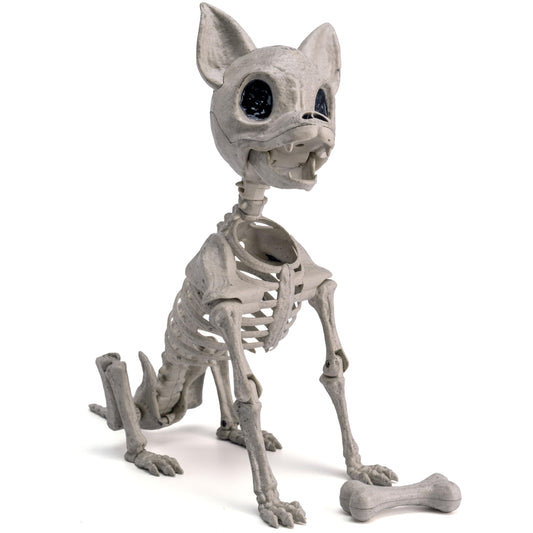 JOYIN Plastic Chihuahua Dog Skeleton Halloween Decorations 12.6 inches Plastic Puppy Bones Skeleton with Posable Joints for Halloween Indoor Outdoor, Graveyard Party Decor