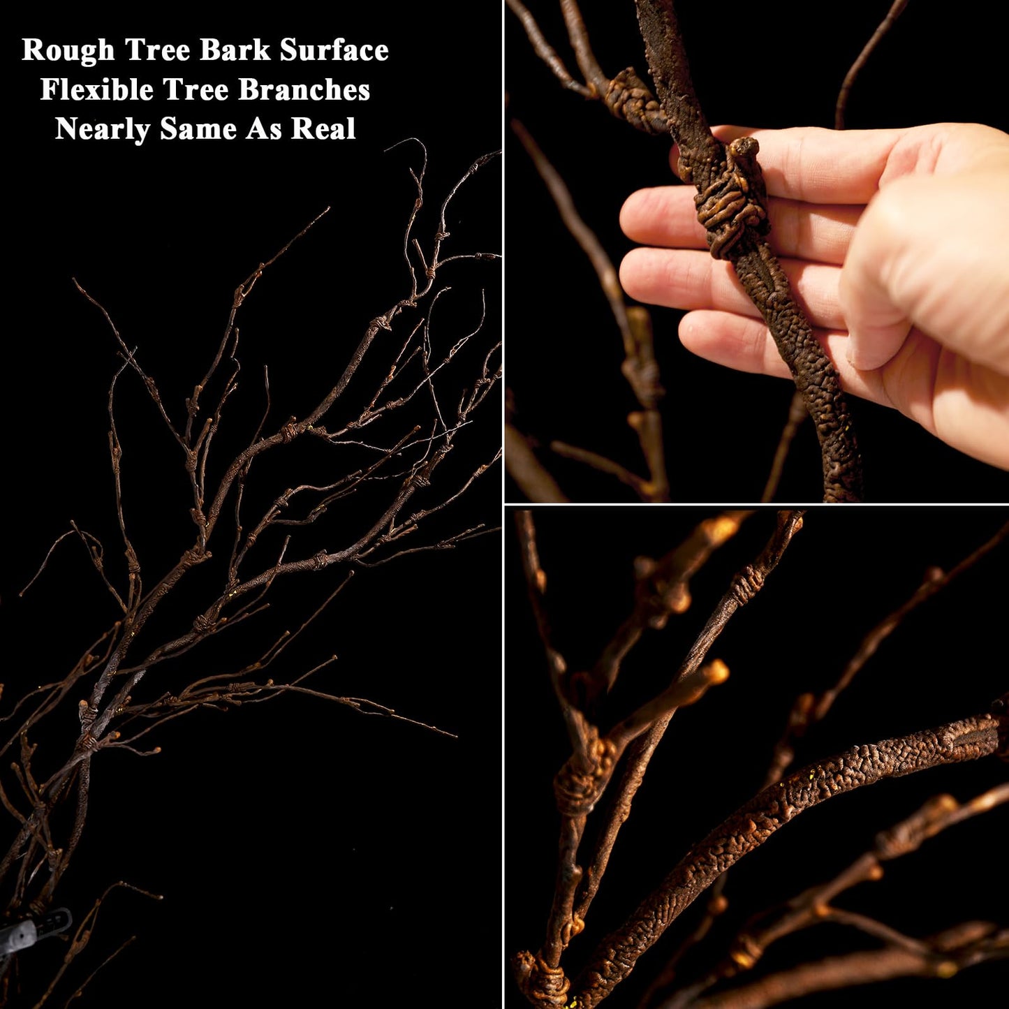 4Pcs Artificial Creepy Flexible Tree Branches Twigs Garland Halloween Decor