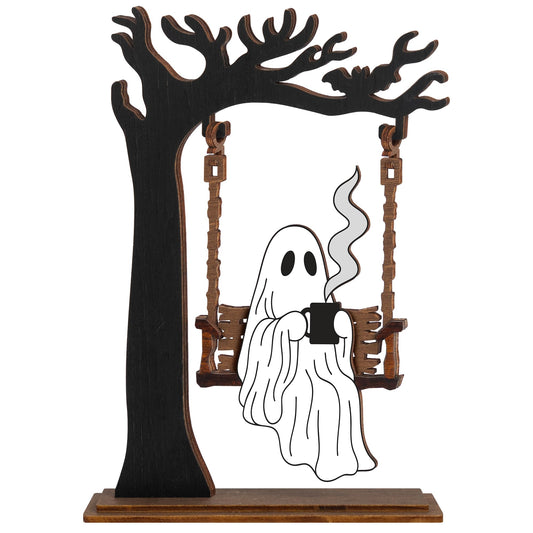 Spooky Home Decor, Cute Halloween Kitchen Dercorations, Gothic Fall Decor For Window Decorations Indoor & Outdoor Party, Halloween Gifts for Women (Ghost)