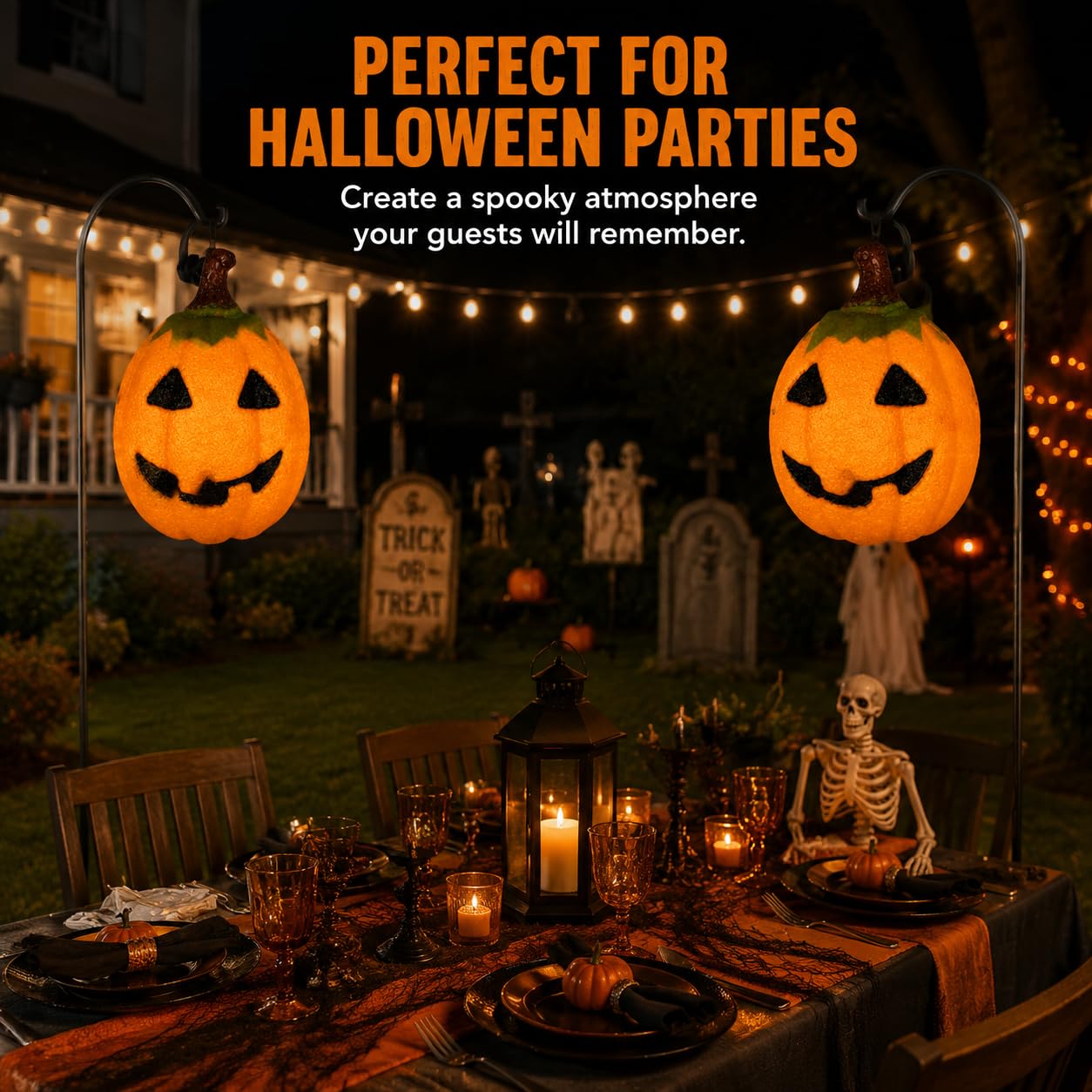 AOGU Pumpkin Porch Light Cover 2PC Halloween Decorations Outdoor Garage Lights Large Fixtures