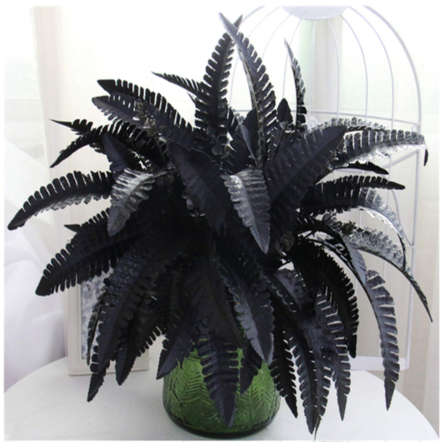 Artificial Black Persian Fern Leaf Plant, 4 Packs