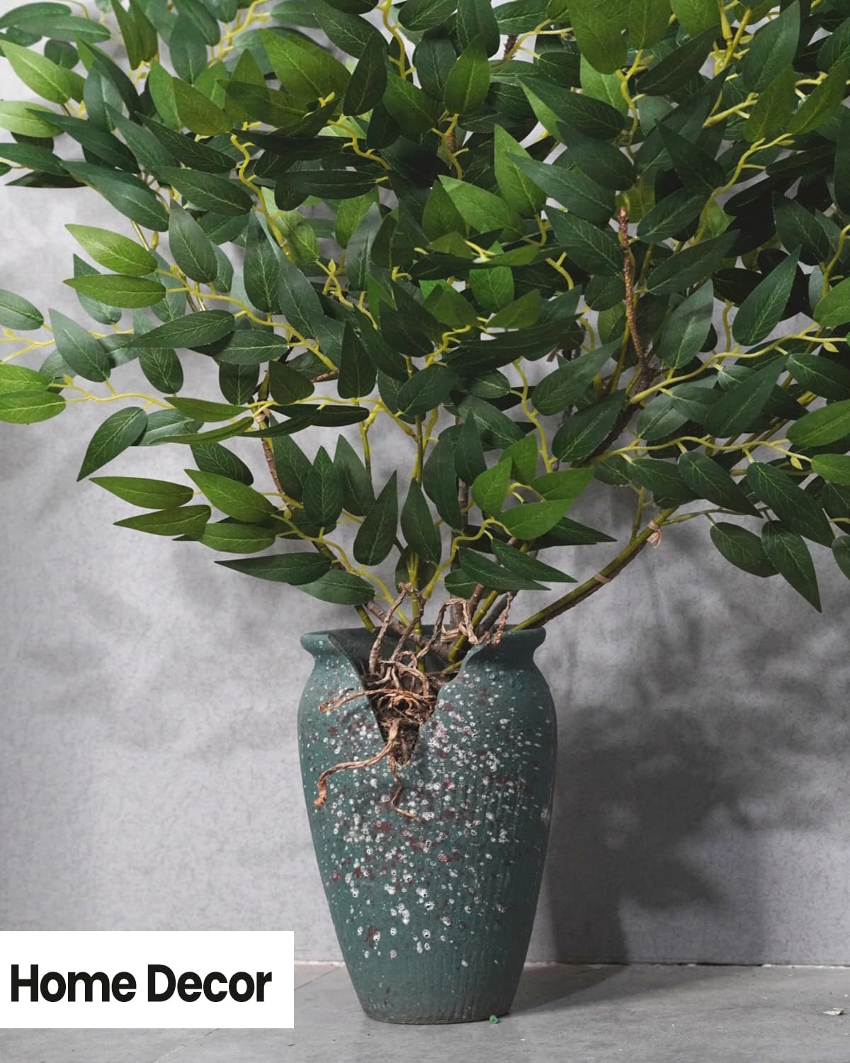 Ardemiy 8pcs Italian Ruscus Artificial Leaves with Stems, Green Silk Leaf Wedding Arch Greenery Filler for Flower Arrangements, Faux Foliage Greenery Stems