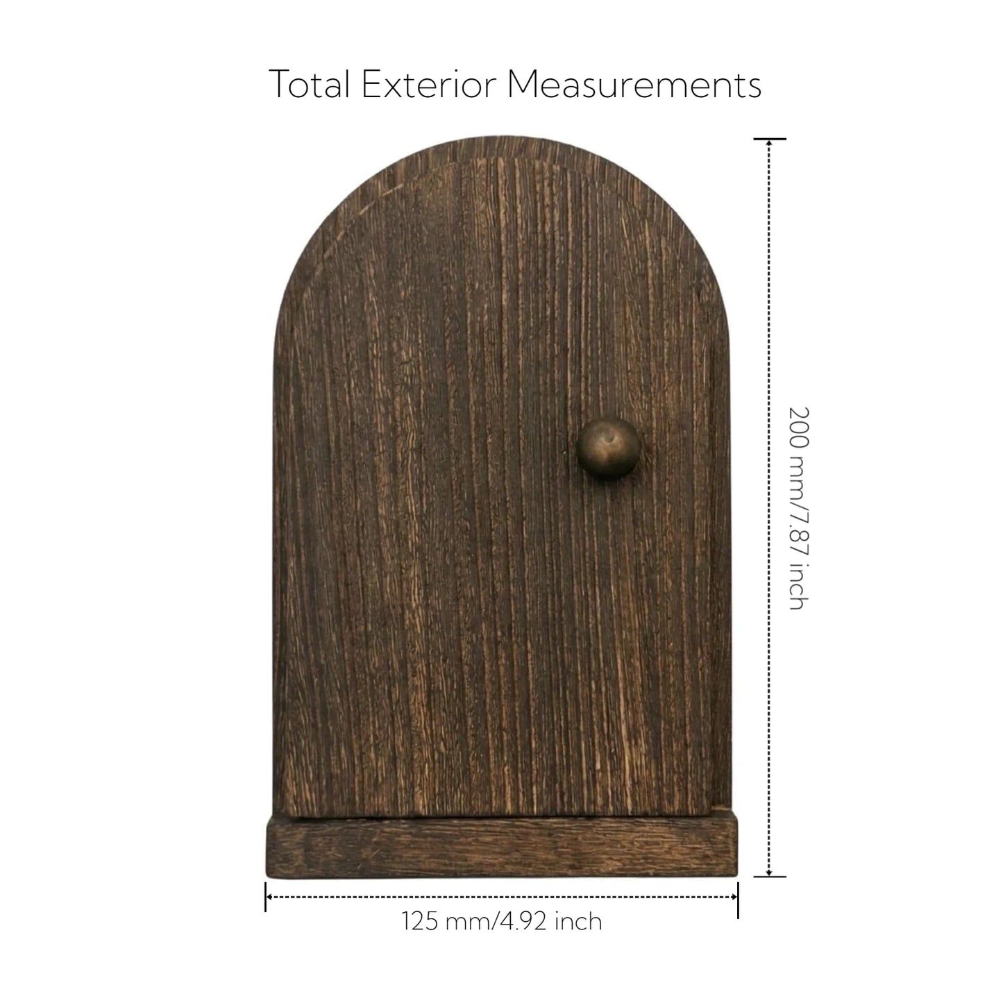 Upgraded Self-Adhesive Fairy Door Outlet Cover – Creative Wooden Cover that Conceals Wall Plates, Duplex Outlets, Switches, Stains & Wall Holes – Elf Door Wall Decor that Opens – 7.87'' Paulownia Wood