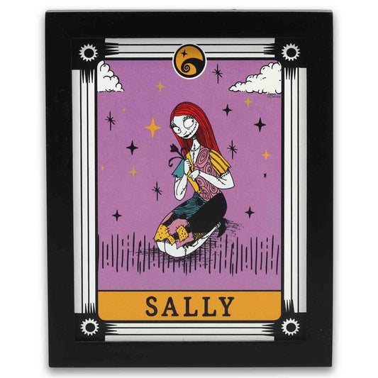 Open Road Brands Disney The Nightmare Before Christmas Sally Portrait Framed Wood Wall Decor - Fun Sally Decoration for Halloween, Purple/Orange