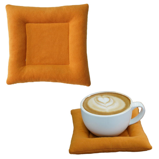 Chvioz 2Pcs Coasters for Drinks Coaster Set for Coffee Beer Wine Drink Coasters for Table Protection Housewarming Birthday Gift (Orange)