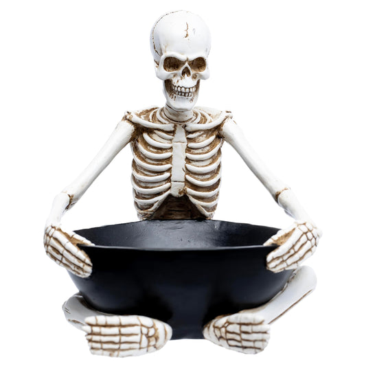 Boston International Candy Bowl Halloween Decoration, 8", Skeleton