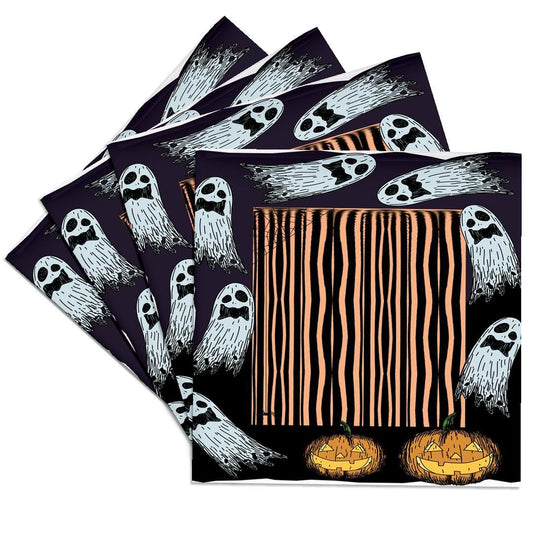 3dRose CST_27533_3 Halloween Ghosts-Ceramic Tile Coasters, Set of 4