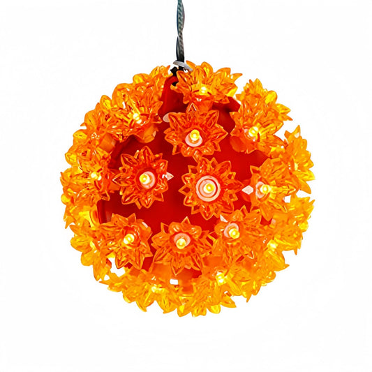 JinBest 6“ Orange Starlight Sphere Lights, Commercial Grade LED Sphere Light, for Indoor Outdoor Halloween Party.