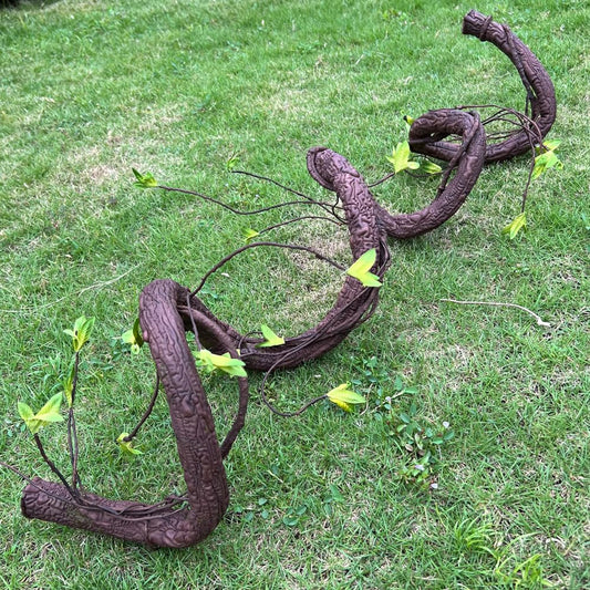 Bakoukiter Bendable Artificial Tree Thick Trunk Twigs Cane Climbing Vine Branches with Moss 6Ft Faux Plant Garland for Forest Home Wedding Garden Wall Hanging Decoration 1PC