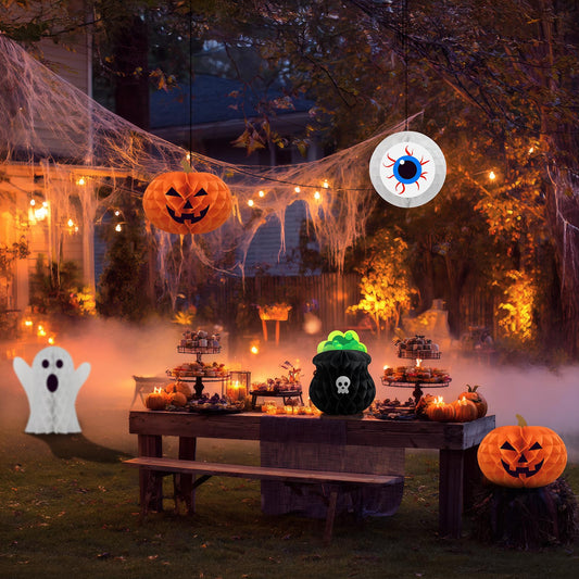 Halloween Birthday Decorations – Halloween Table Centerpieces, Honeycomb Decor for Theme Party Supplies