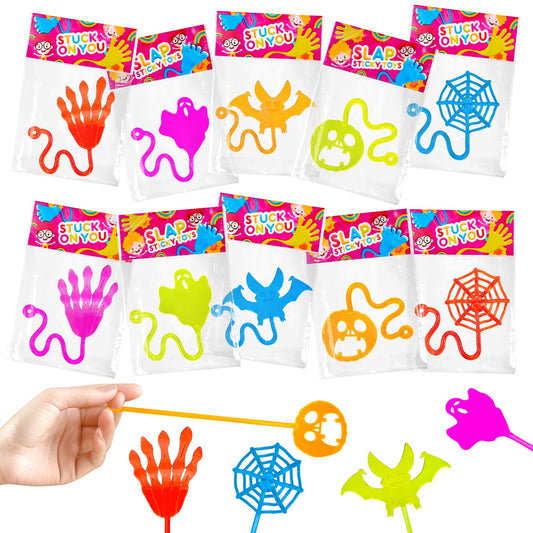 Bulk Sticky Hands Party Favors Supplies for Toddlers 60 PCS, Halloween Non Candy Trick or Treat Items for Kids, Birthday Pinata Goody Bag Stuffers, Small Classroom Toys Gifts Prizes for Boys Girls