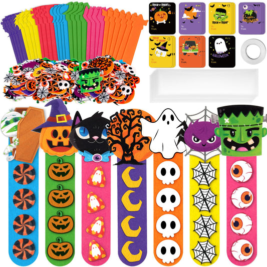 80UncleKimby 28 Sets Halloween Crafts for Kids DIY Bookmarks Kits Ages 4-8 Classroom Activities
