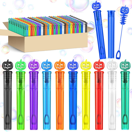 SpringFlower Halloween Party Favor for Kids, 400 Pcs Halloween-Themed Mini Bubble Wands for Halloween Party Favor Supply Goodie Bags Prefilled, Classroom Rewards, Halloween-Themed Toys Gifts for Kids