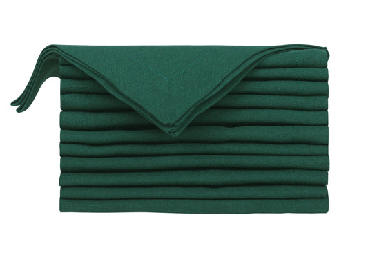 Peperhomia 18x18 Cloth Napkins 12 Pack Cotton Dinner Napkins Soft,Washable & Eco-Friendly Table Napkins Everyday Use,Restaurants & Events Durable Plain Table Decor 46 x 46 cm Forest Green