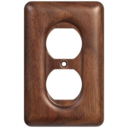 YDJSA Decorative Outlet Covers Solid North American Walnut Plug Plate Covers, Electrical Wall Plates for Outlets