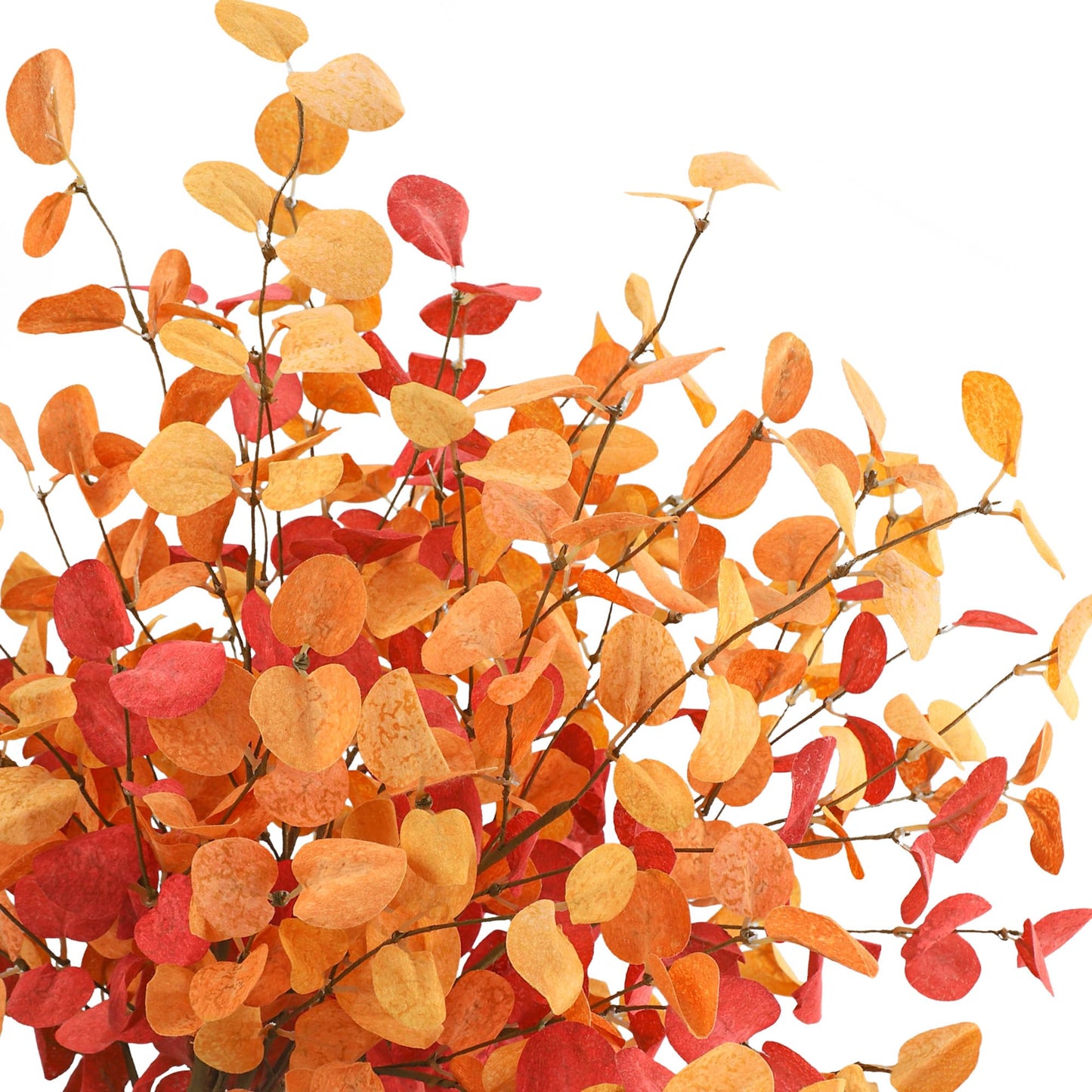 6 PCS Fall Artificial Eucalyptus Leaves Stems 28'' Tall Fall Fake Eucalyptus Branches Autumn Faux Thanksgiving Leaf Stems Decorations for Home Falls Floral Arrangements Farmhouse Centerpiece Decor