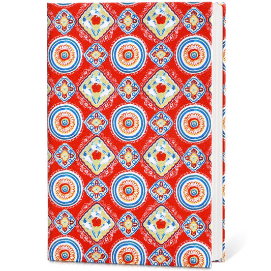 Kaacyse Journal Notebook, Fabric Vintage Journal Hard Cover Lined Notebook, 192 Pages A5 College Ruled Notebook for Work & Note Taking, Perfect for Office School Home Supplies （Artascope）