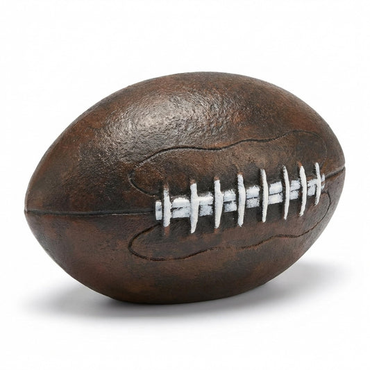 Lulu Decor, Cast Iron American Football Heavy Doorstop, Realistic Brown Finish for Football Enthusiasts, Perfect House Decor for Superbowl Fans (5.2 lb)