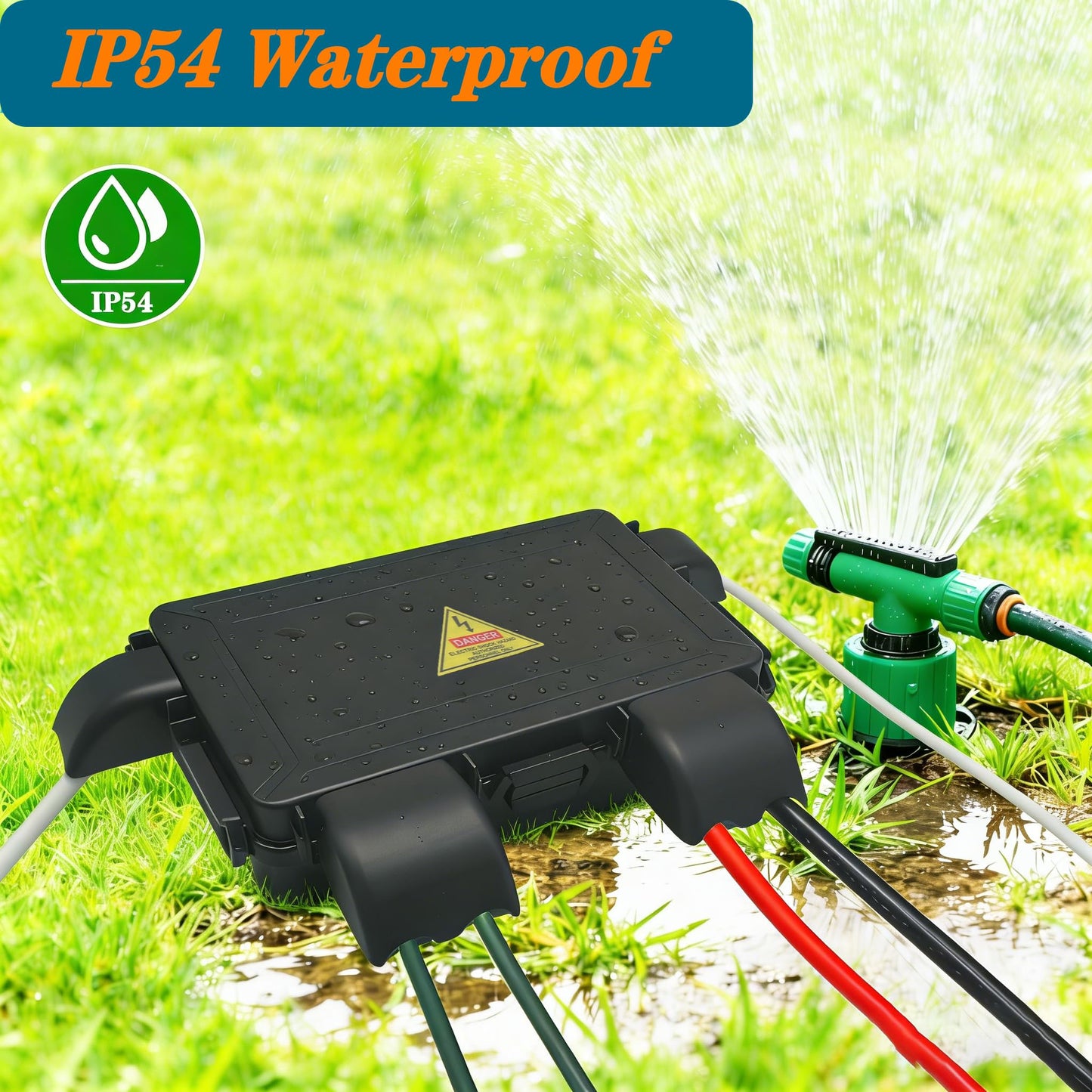 Diqmiaq Medium Outdoor Electrical Box,IP54 Waterproof Extension Cord Cover.