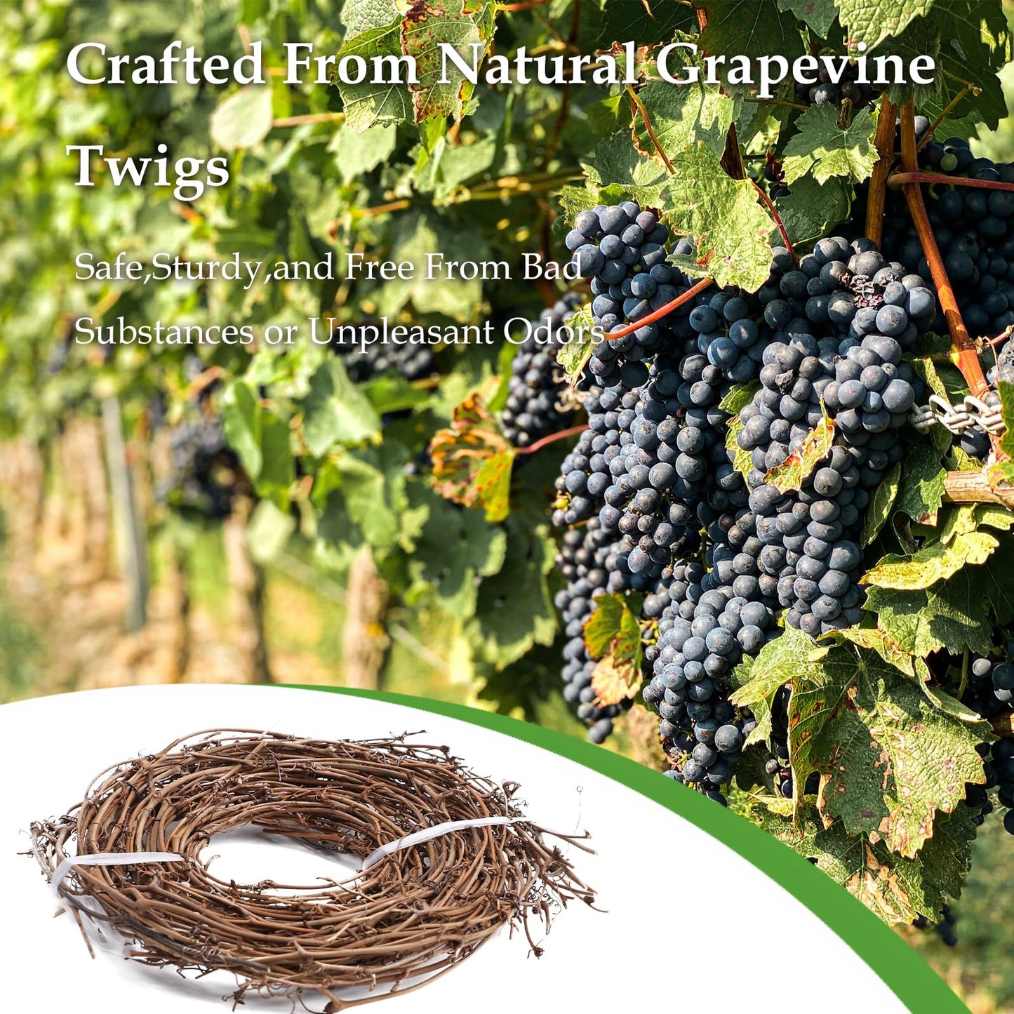 3 Pcs Grapevine Garland, 15 Feet DIY Crafts Natural Grapevine Twig Vines, Vines Garland Wreaths for Christmas Wedding House Holiday Door Vase Wall Decor