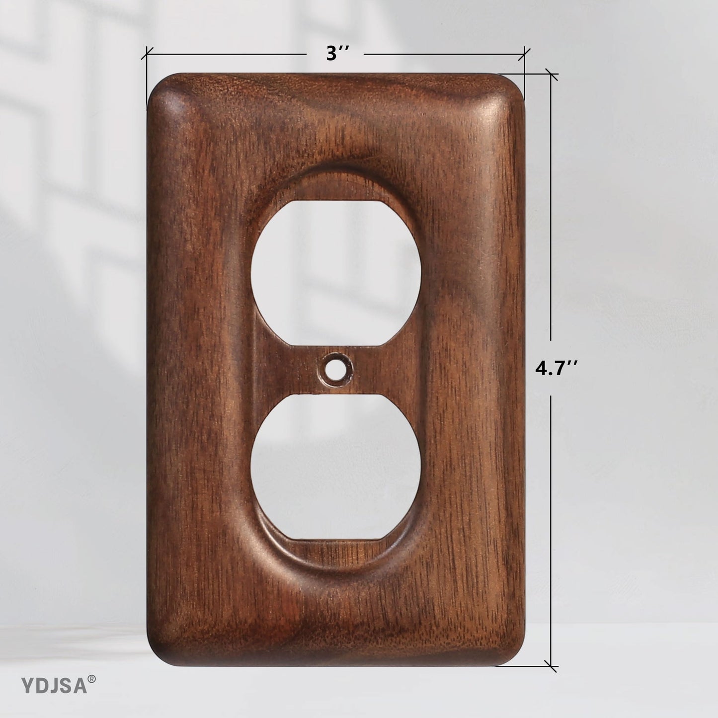 YDJSA Decorative Outlet Covers Solid North American Walnut Plug Plate Covers, Electrical Wall Plates for Outlets
