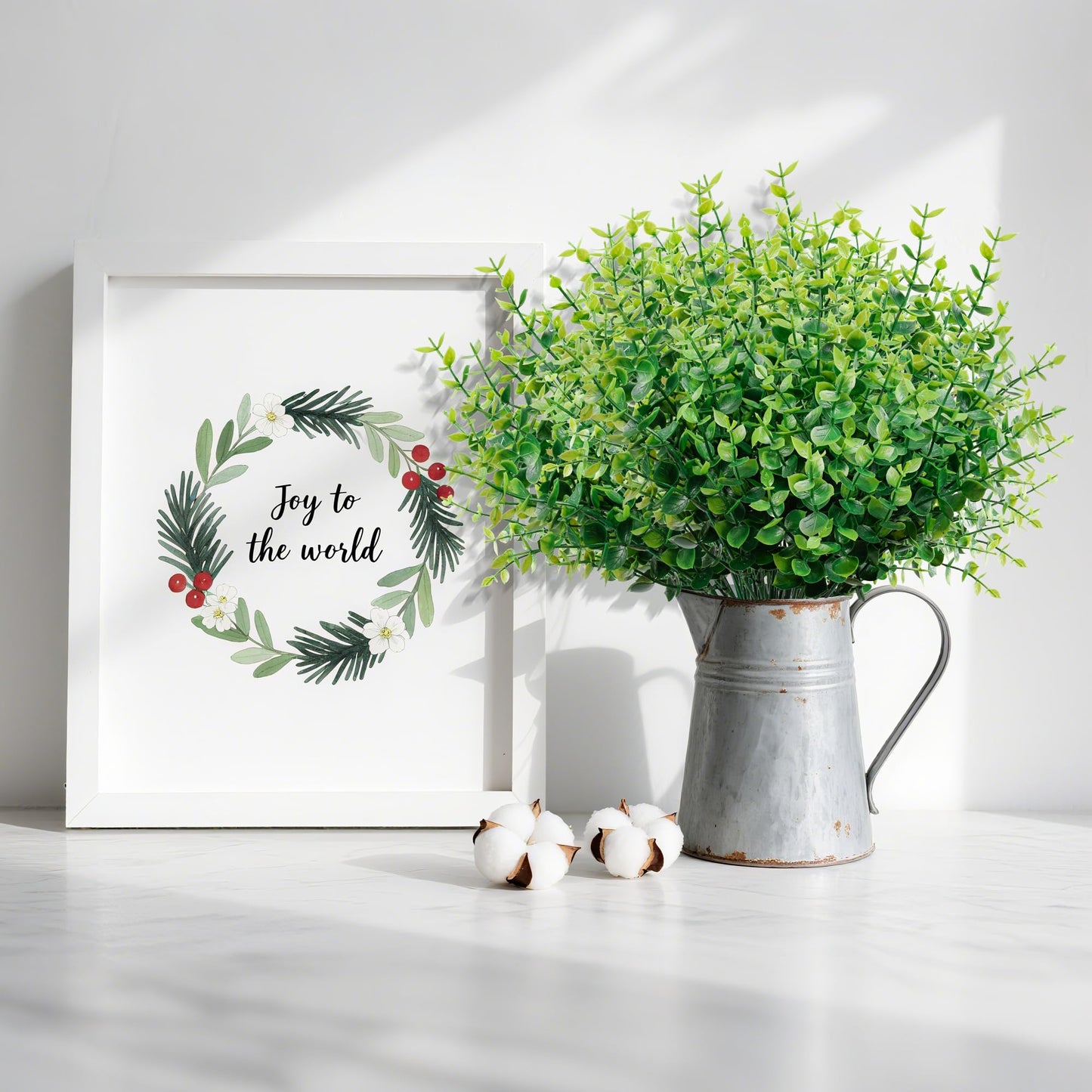 petalyn 10 Bundles Artificial Boxwood Stems Outdoor Artificial Greenery UV Resistant Foliage Plants, Faux Boxwood Shrubs Grass for Farmhouse Office Garden Wedding Window Patio Home Decor