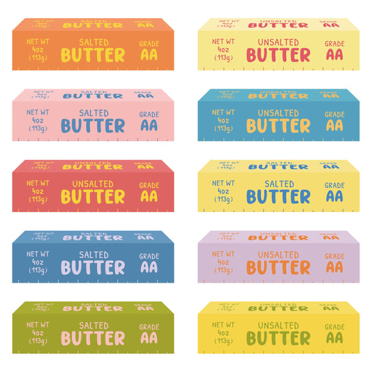 Laffact 100Pcs Book Tracker Bookmarks - Butter Stick Shaped Book Tracker, Yellow Blue Pink Themed Baking Bookmarks, Colorful Reading Page Marker Gift for Bookish Book Lover School Library Supplies