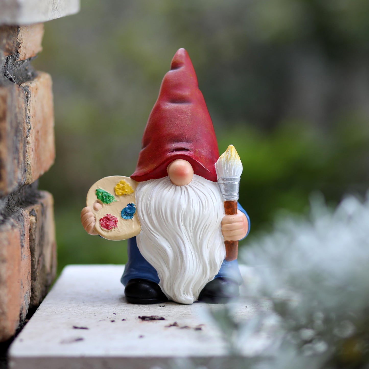 WSHMZYHOME Garden Gnome with Paint Palette and Brush Statue Decoration Figurine Ornament for Indoor Outdoor Home Patio Yard Lawn,Gift for Mom