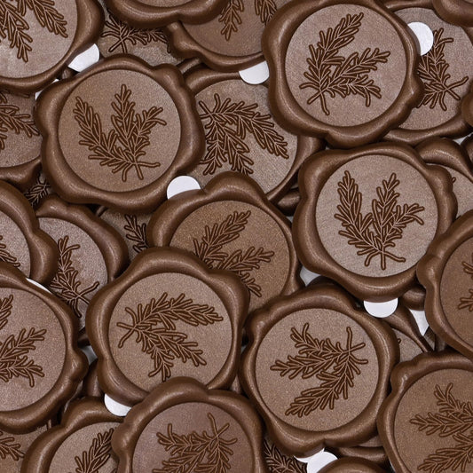 Wax Seal Stickers for Envelope Seals, 100pc Chocolate Brown Self-Adhesive Wax Stamp Stickers for Wedding lnvitations, Cards Envelopes Seal