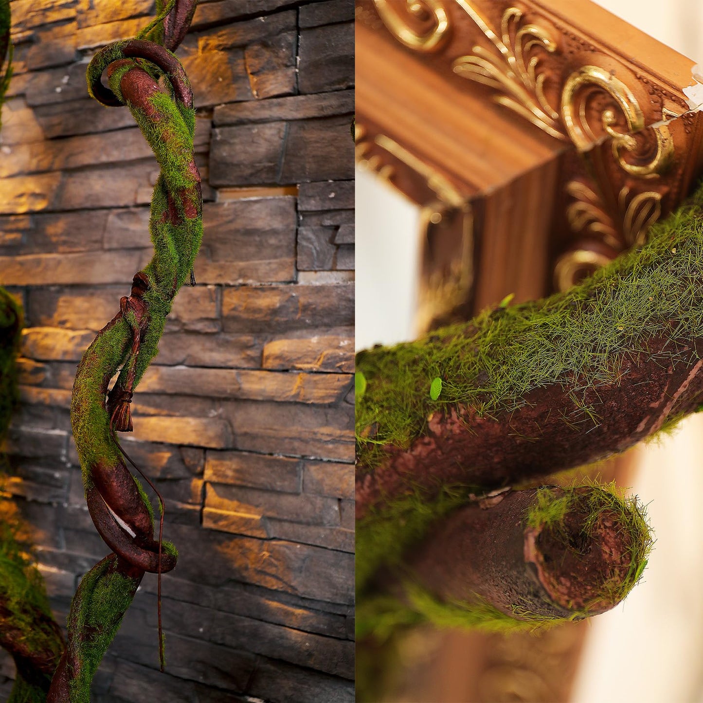 CONGZHANHH 70.86" Medium EVA Foam Soft Artificial Tree Branches Thick Trunk Twig Fake Vines Liana Rattan Garland for Wall Hanging Backdrop Wedding Home Hotel Garden Christmas Thanksgiving Decoration