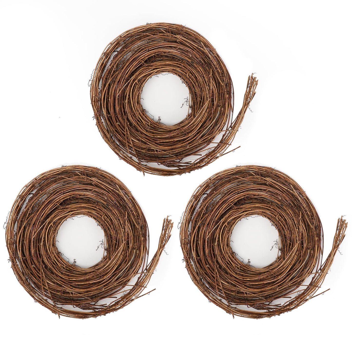 3 PCS Grapevine Garland DIY Crafts Natural Grapevine Twig Vines, 15 Feet Vines Garland Wreaths for Wedding Christmas House Holiday Door Vase Wall Decor
