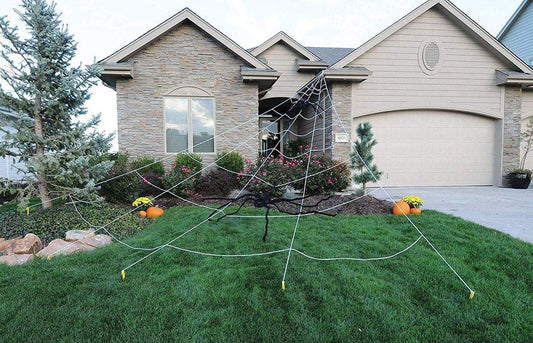 Mega Spider Web Outdoor Halloween Decoration - Terrify Your Neighbors - by FunWorld