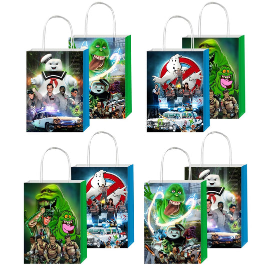 SDONY 12pcs Ghost Party Gift Bags with Handles, Ghost Birthday Party Supplies for Party Decorations
