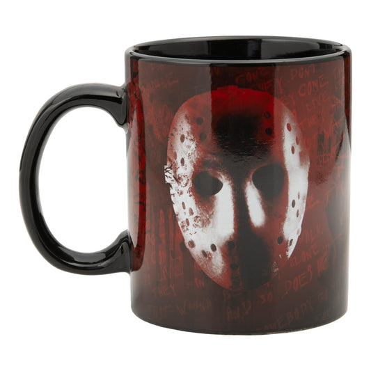 Paladone Friday the 13th Jason Voorhees Hockey Mask Oversized XL Ceramic Mug, Officially Licensed Cup for Coffee, Tea and Hot Chocolate, Horror Movie Merchandise for Teens & Adults