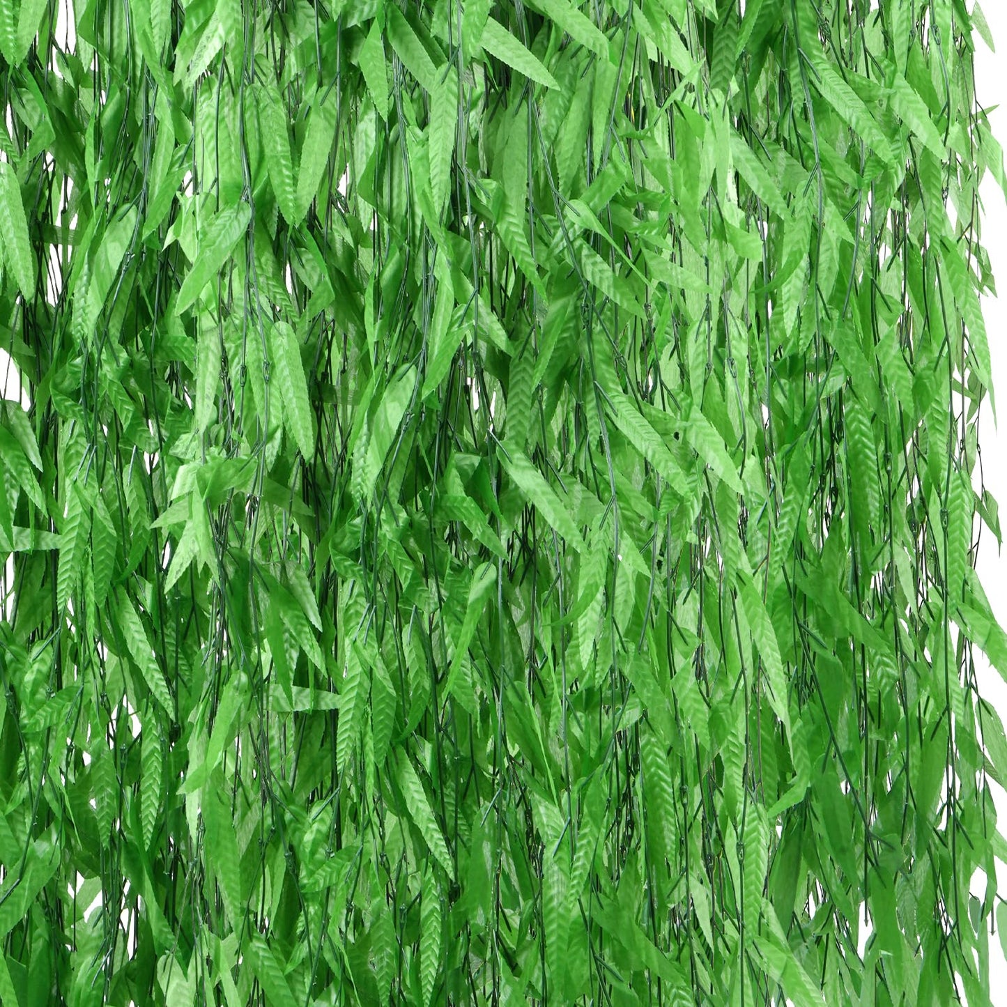 HONVONTU 50PCS 300 FT Artificial Vines Greenery Garland Faux Willow Vines Fake Foliage Leaf Silk Plants Greenery Decoration for Home Wall Aesthetic Wedding Arch Apartment Room Windowsill Balcony