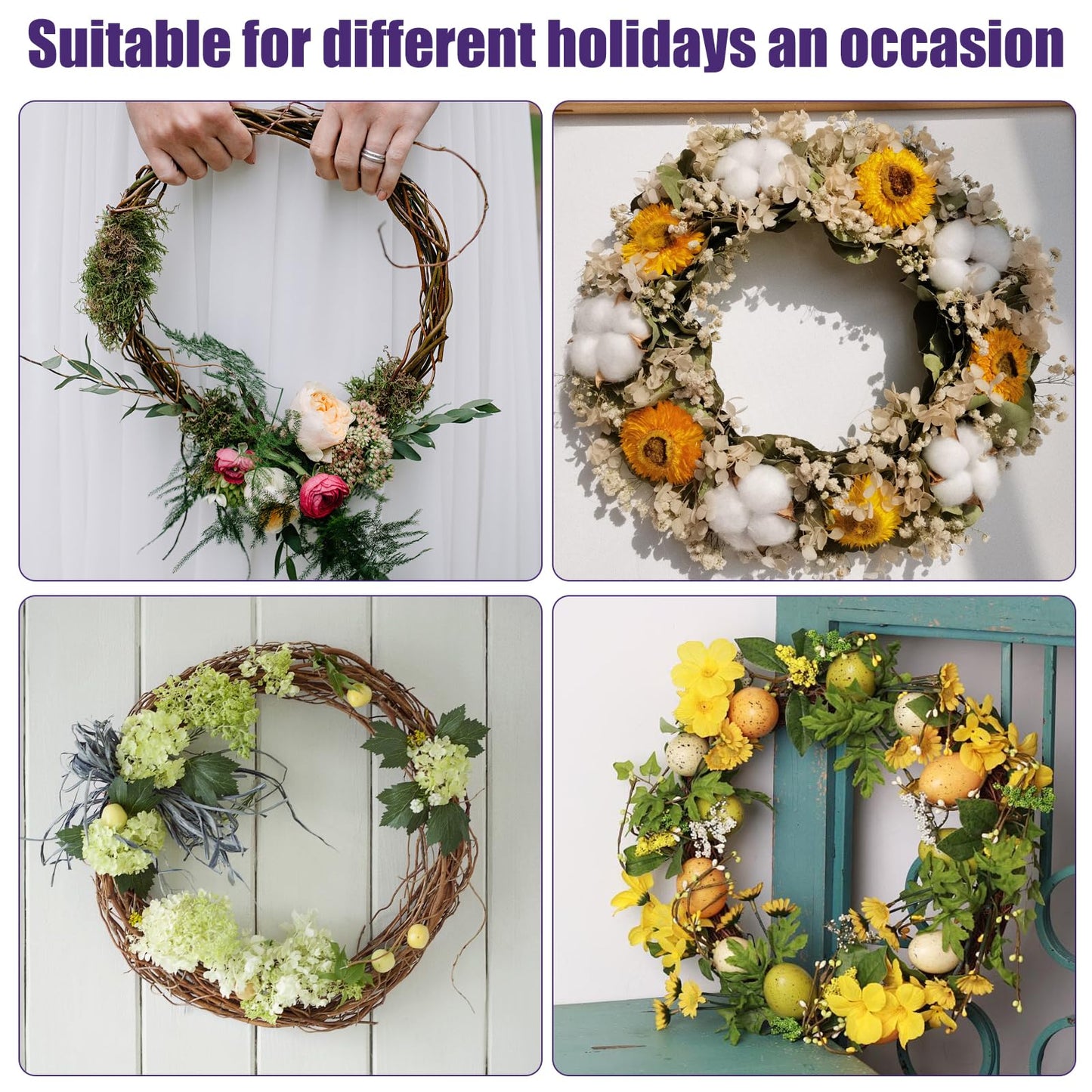 LDHHYH 9 PCS 15 Feet Grapevine Garland, Natural Grapevine Wreath for Crafts, Twig Wreath Twig Garland, Grape Vine Wreaths for Crafts Wedding House Holiday Door Wall Decor