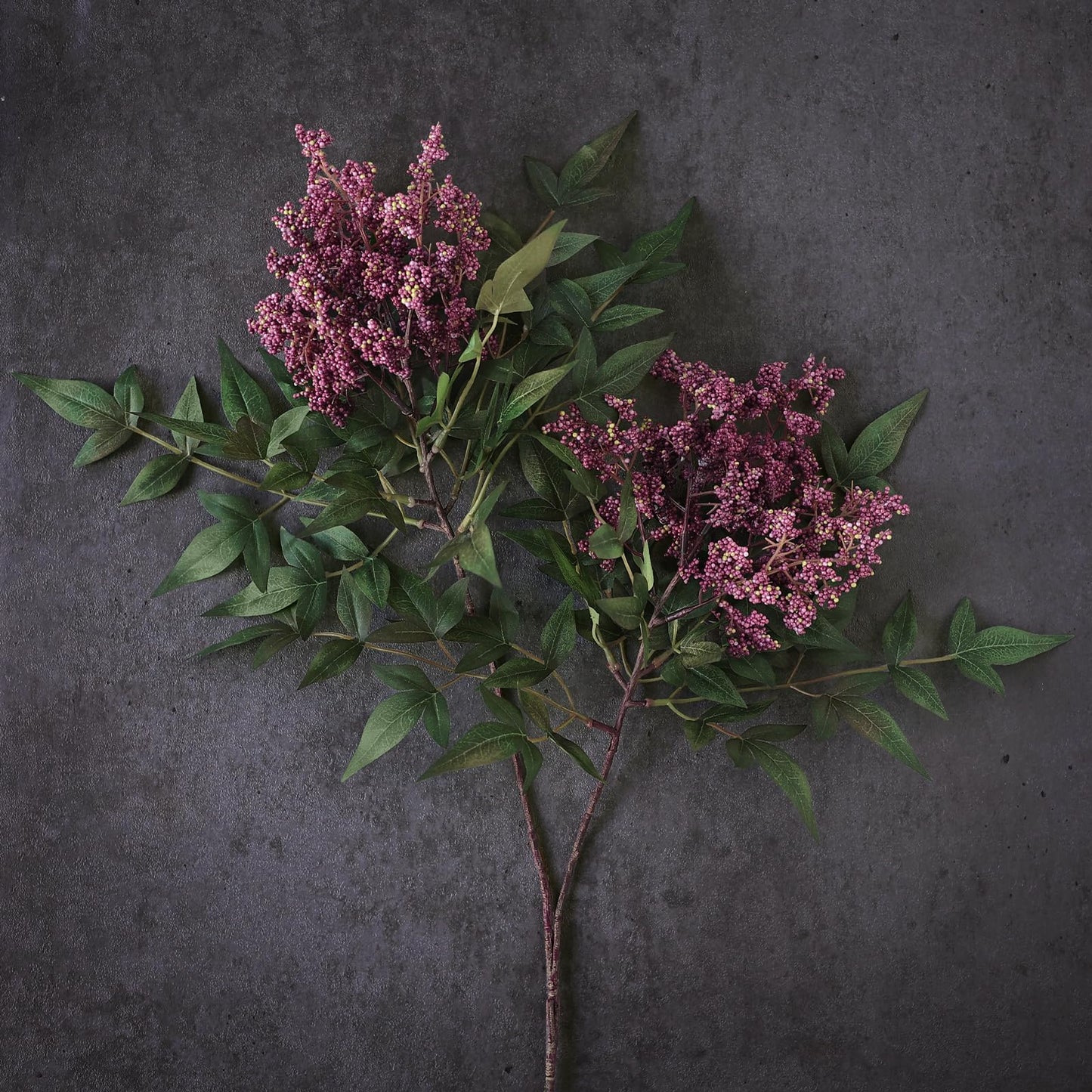 4 Pcs 36" Artificial Nandina Berry Stem, Fake Plant Branches(Dusty Plum)