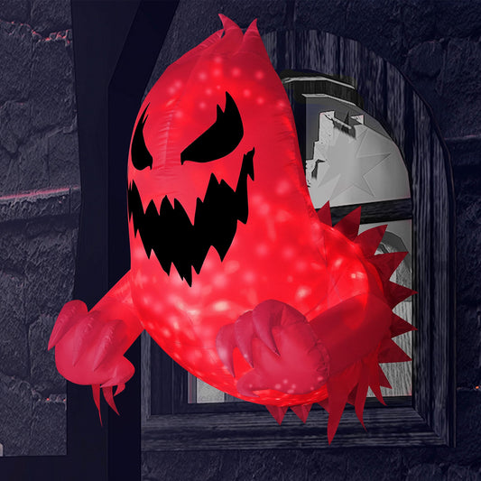 Joiedomi 4.5 FT Tall Halloween Inflatable Ghost Outdoor Decoration, Ghost Blow Up Yard Decorations with Rotating LED for Scary Halloween Decor, Window Decor
